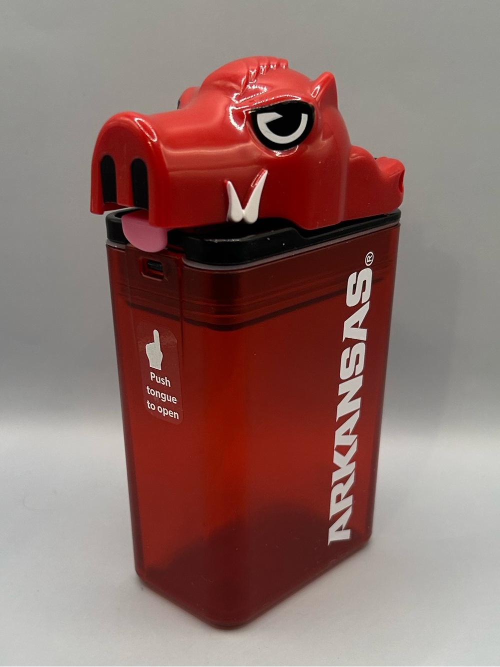 Arkansas Razorbacks Big Red FUNTOPS Drink In The Box Reusable Water Bottle NEW